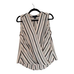 ￼Cynthia Rowley Sleeveless Blouse Striped Women’s Size Medium
